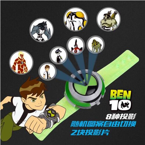 BEN10少年骇客田小班投影手表卡通变J身器发光发声儿童玩具手办