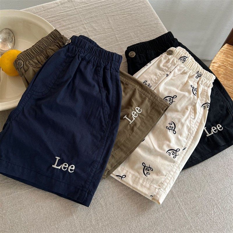 儿童短裤2025夏季新品男女童装刺绣字母棉布裤宝宝牌短裤,童装/婴儿装/亲子装,裤子,淘宝优惠券,粉丝福利购,淘宝优惠卷