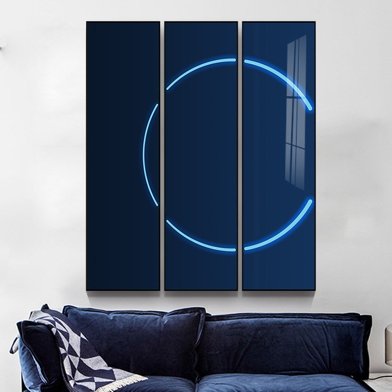 简约现代LED灯立体实物画酒店卧室沙发背景墙挂画餐厅创意装饰画