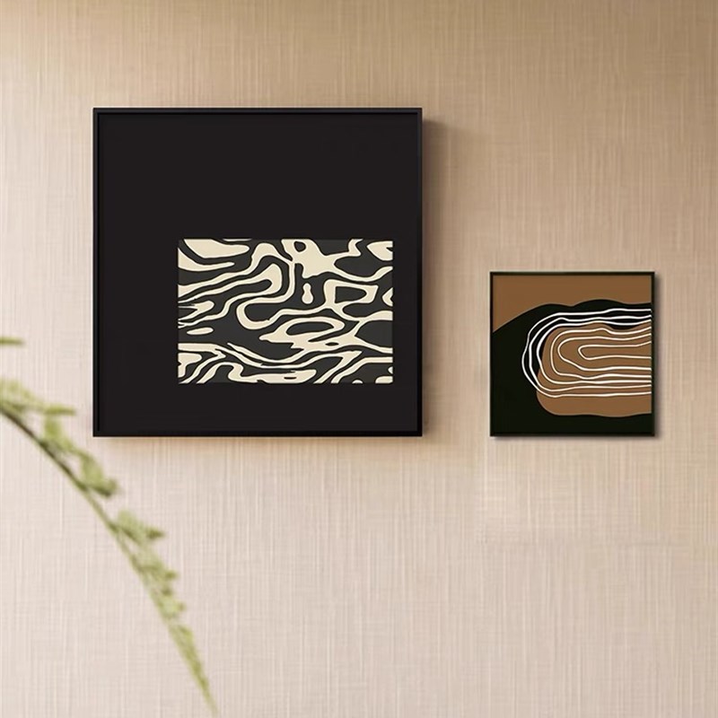 蒙德里安小众艺术挂画法式复古软装客厅背景墙装饰画卧室抽象壁画