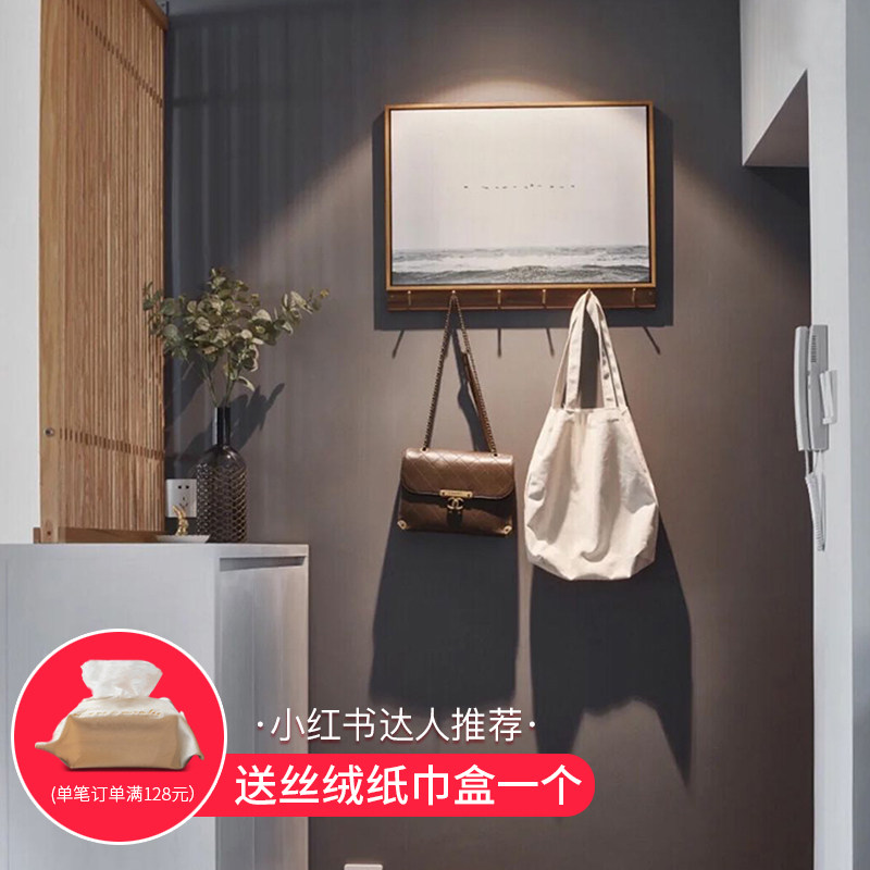 客厅装饰画电表箱北欧遮挡箱壁画玄D关轻奢简约免打孔带衣架挂钩图片