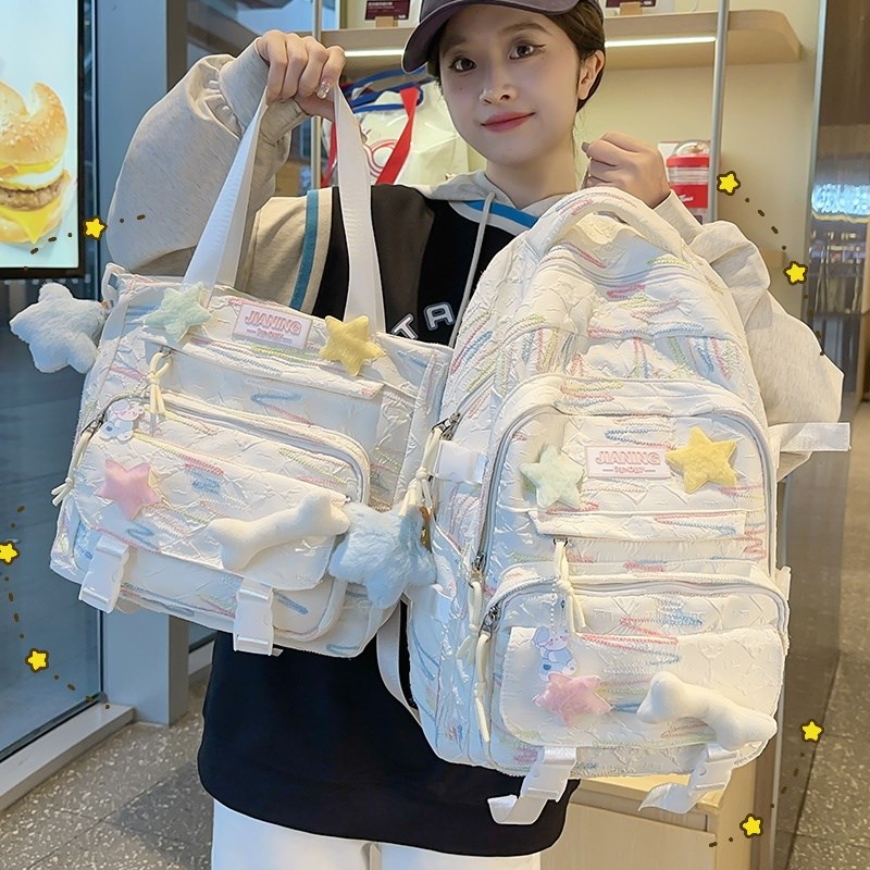 书包女小学生三到六年级初中生两件套高中学生背包女双肩包2025款