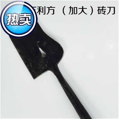 恒兴五金广东砖刀红色柄蓝色柄砖刀黑色铁柄双面f瓦刀  砖刀砌砖
