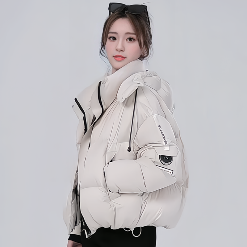 2025年冬季新款短款时尚保暖休闲棉服女高级感宽松加厚设计感外套,女装/女士精品,棉衣/棉服,淘宝优惠券,粉丝福利购,淘宝优惠卷