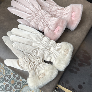 手套女u骑行电动车加绒加厚触屏防风寒防水滑 宝藏姐妹团 冬季