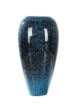 轻奢新中式创意彩色玻璃花瓶摆件客厅玄关装饰样板间美式干花插花