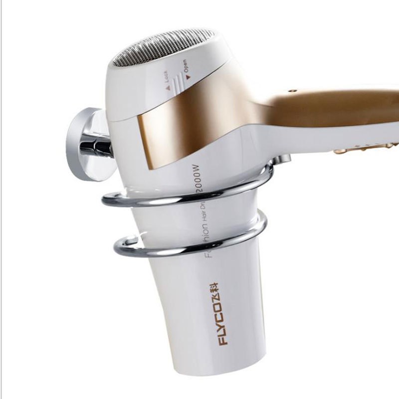 卫生间置物架 简约风筒吹风机支架 浴室吹风机壁挂式 不锈钢挂件