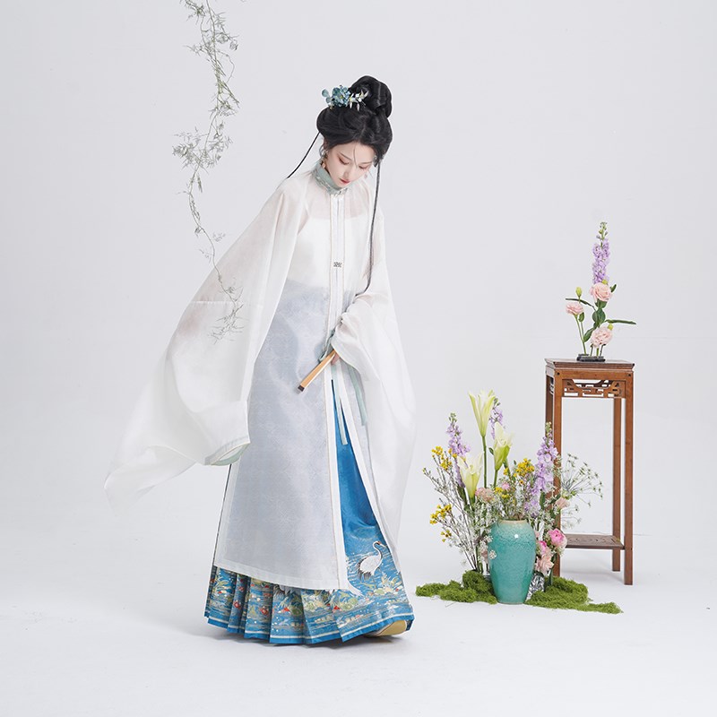 宴平汉服 【月华】明制立领对襟大袖长衫&马面裙