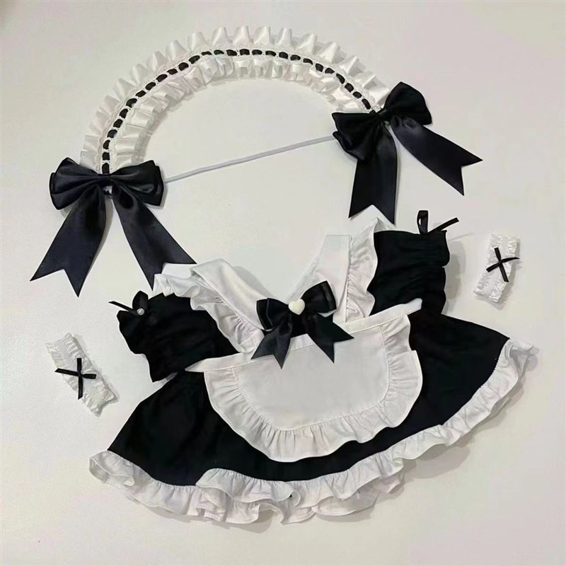 女仆装坐姿40厘米棉花娃娃40cm娃衣坐姿一番可爱女仆装套装