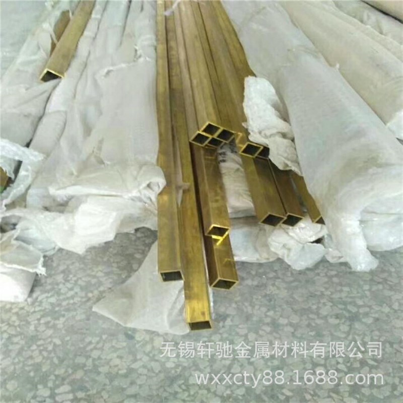 面包铜管紫铜方管H62黄铜方管 20*20*2mm 25*25*2.5mm 30*30*2mm
