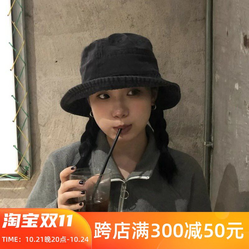【不想洗头】懒人出门复古牛仔渔夫帽百搭显脸小素颜社恐盆帽情侣