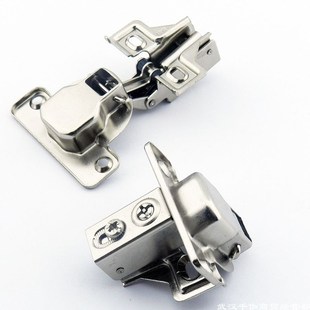 衣柜门弹簧合页美式短臂铰链窄边框小侧板液压缓冲门铰大中弯直臂