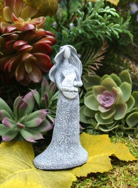 复古怀旧月亮女神雕像花园装饰摆件树脂工艺品欧式简易桌面装饰品