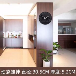 创意态家用摆件动 卧室超静音时钟电子客厅挂墙北欧挂钟钟表个性