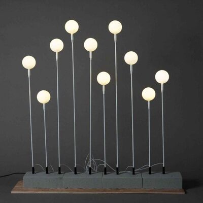 婚庆道具白球烟花灯婚礼舞台摆件装饰烟花龙珠地插路引灯球泡灯