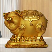 金猪摆件存钱客厅公室装 饰工艺 饰品开业大号储蓄家居酒柜装