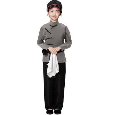 儿童小品老奶奶老太婆演出服村姑老太太表演服亲家母话剧角色扮演