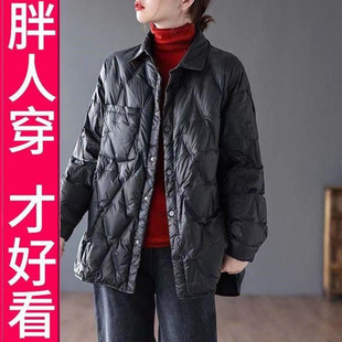 秋冬装200斤显瘦女2025棉服新款上衣外套年轻宽松女士衬衫薄款