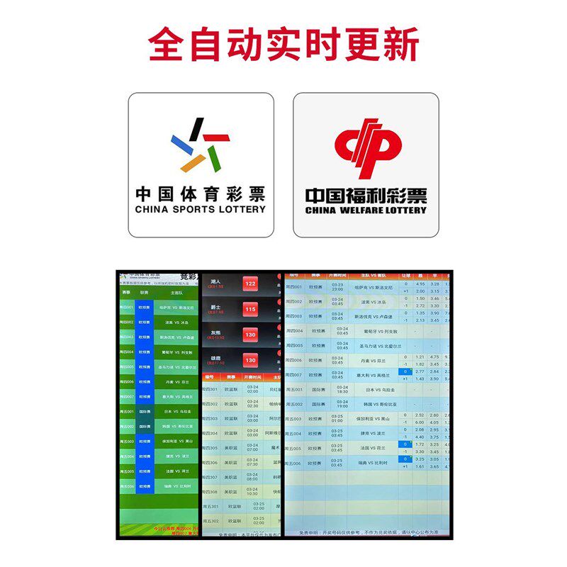 电子走势图显示屏体彩排5分布图横竖屏福彩双色球快8竟彩专用电视