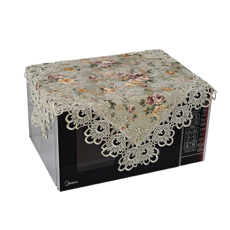 欧式布艺方桌小圆桌布蕾丝床头柜盖布冰箱洗衣机防尘盖巾田园风格,居家布艺,万能盖巾,淘宝优惠券,粉丝福利购,淘宝优惠卷