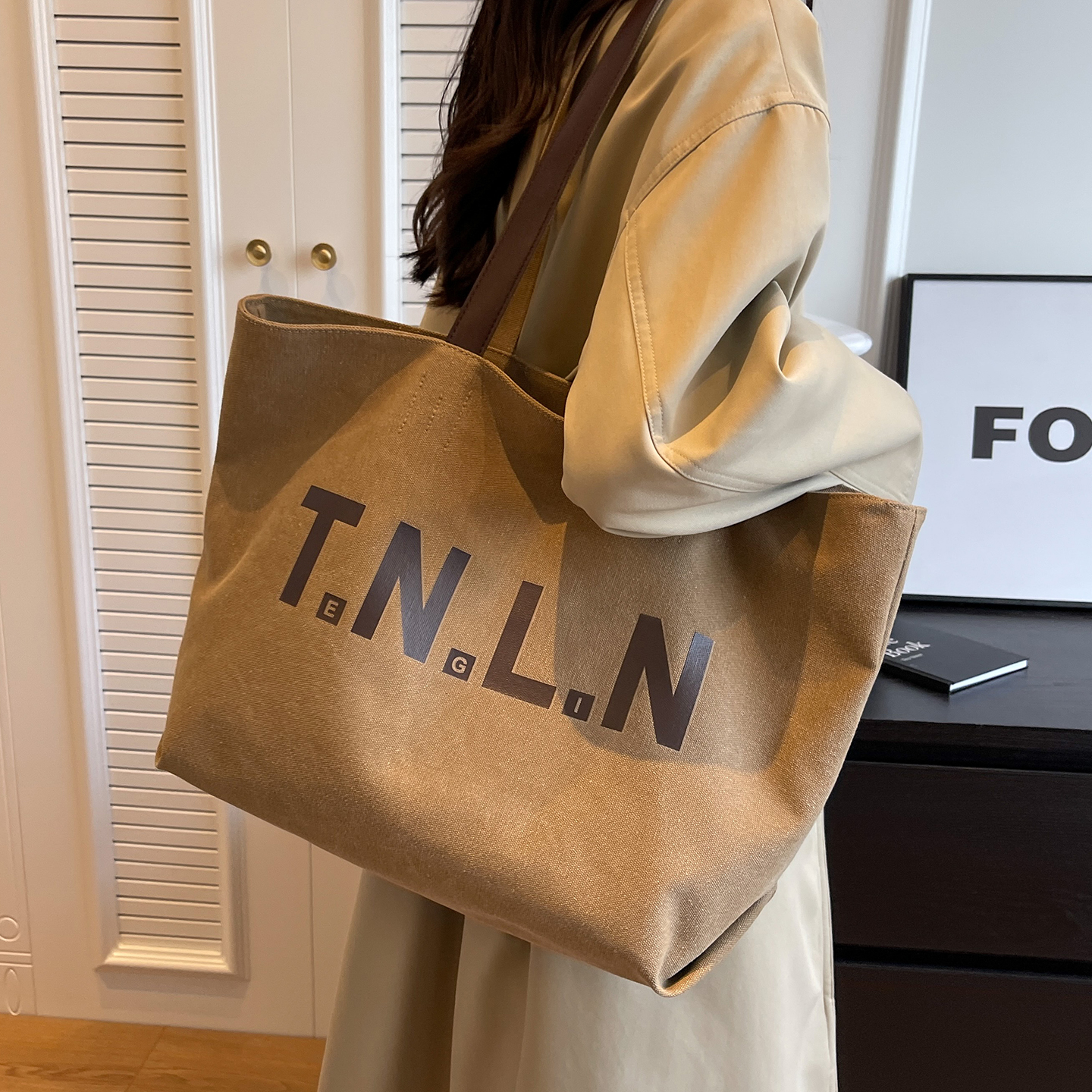 大容量帆布包高级感托特包手提袋