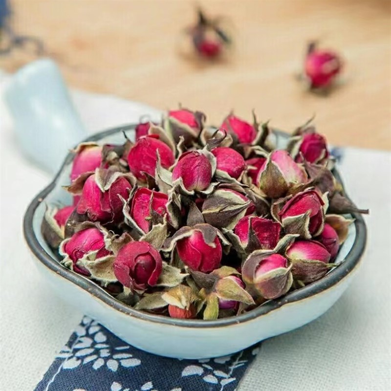 金边玫瑰250g云南特产玫瑰干花蕾养生茶散装天然无.硫美容养颜
