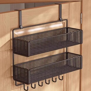 门后挂衣架免打孔超薄置物架挂钩夹缝架入户门挂衣钩高级收纳架子