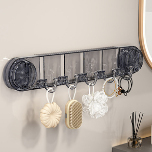 吸盘式挂钩卫生间免打孔墙上强力真空挂钩一排浴室门后无痕挂衣钩