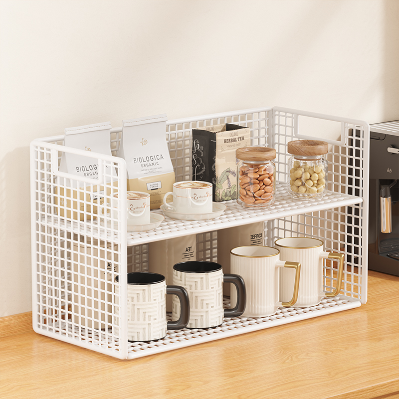 桌面置物架杯子收纳架子餐桌台面工位水杯咖啡杯茶具桌上小型杯架