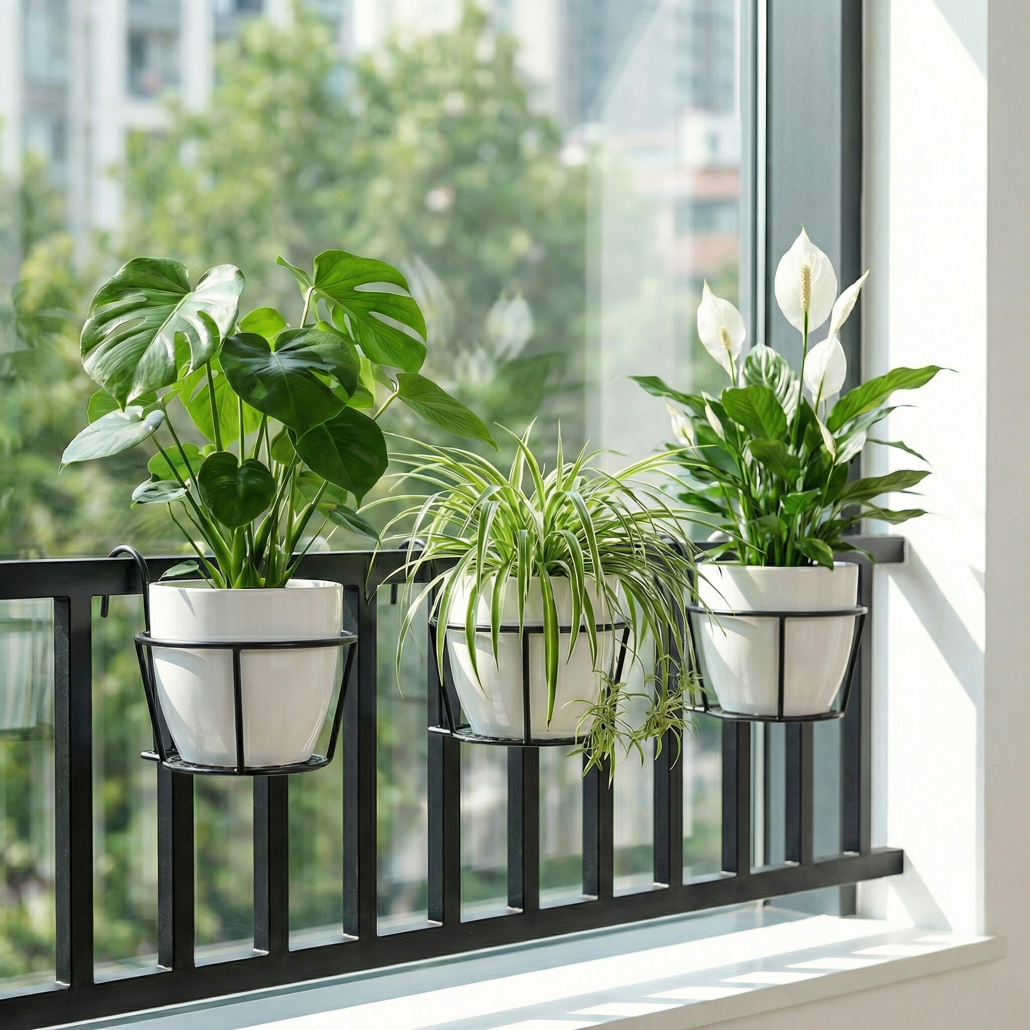 阳台花架置物架悬挂花盆托架植物摆放架铁艺绿植窗台展示架花架子