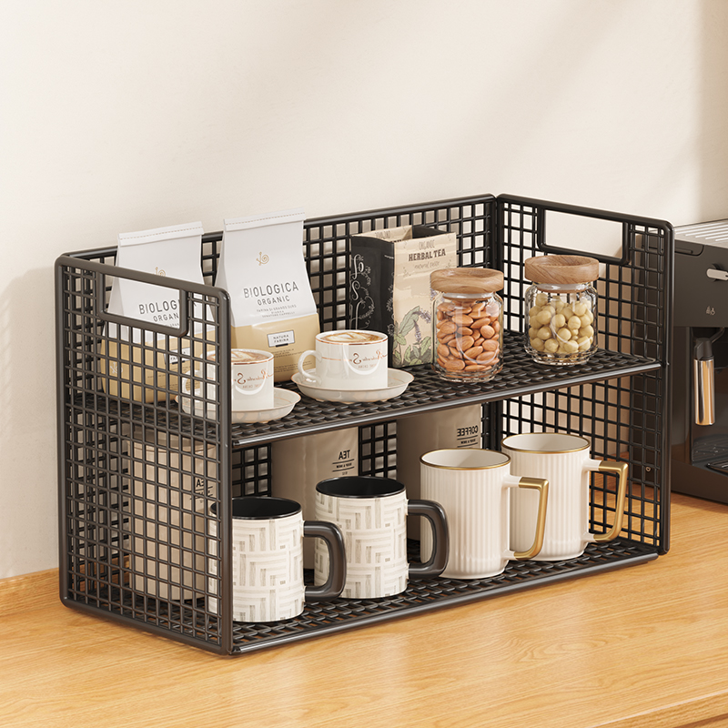 桌面置物架杯子收纳架子餐桌台面工位水杯咖啡杯茶具桌上小型杯架