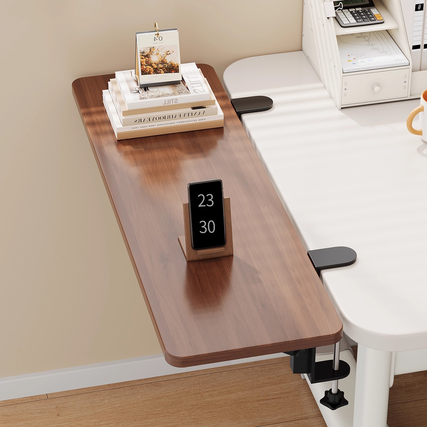 桌面延长板可折叠电脑桌加长延伸板办公桌书桌台面加宽折叠扩展板