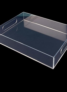 透明压克力抽屉定制整体橱柜长方形收纳盒置物架底部白色托盘展示