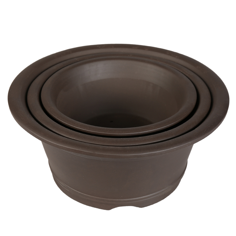 紫砂花盆碗盆文竹专用阳台陶瓷大口花卉绿植罗汉松盆景盆古典盆栽