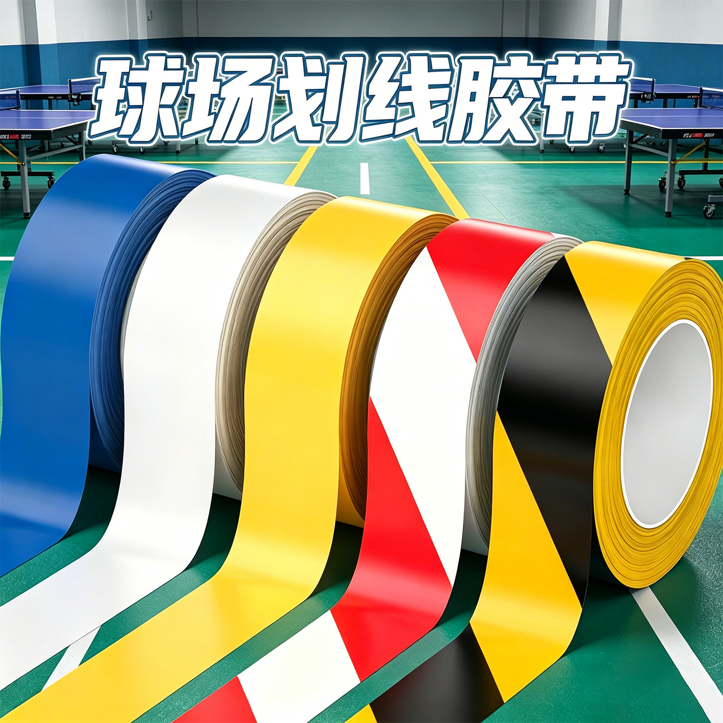 米乐奇羽毛球运动馆球场划线胶带图片