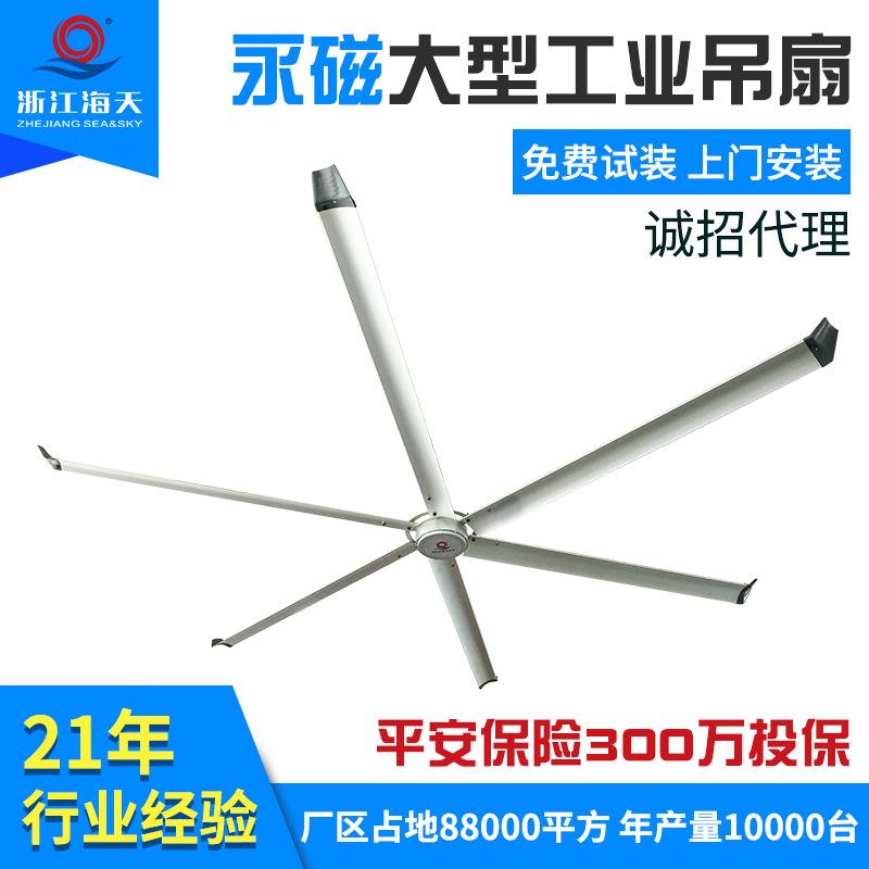 90寸大型永磁工业吊扇车间工厂大型风扇6页8页7.3米吊顶工厂吊扇