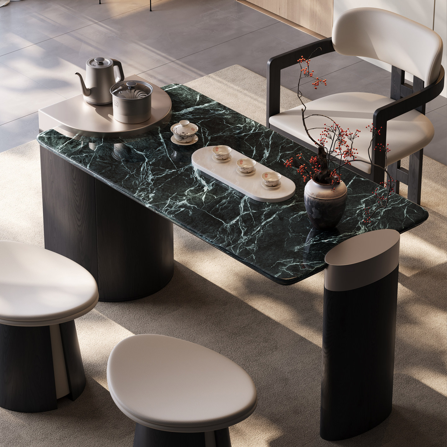 意式轻奢天然奢石茶桌椅组合高级感办公家用小户型阳台大理石茶台,住宅家具,家用茶台/茶桌,淘宝优惠券,粉丝福利购,淘宝优惠卷