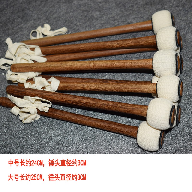 六道木实木手工缠制锣锤锣点大小苏锣大锣铜锣槌小铜锣锤敲锣棒