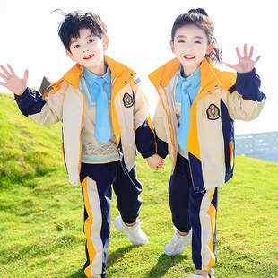 儿童班服定制 小学生冲锋衣校服幼儿园园服初中学生秋冬三合一套装