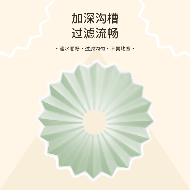starstart咖啡滤杯手冲陶瓷咖啡滤杯V60咖啡器具蛋糕型滤杯滤纸