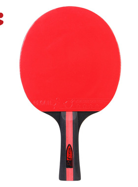 REGAIL红色长柄乒乓球拍双面牛筋胶成人学生训练乒乓球拍多色可选