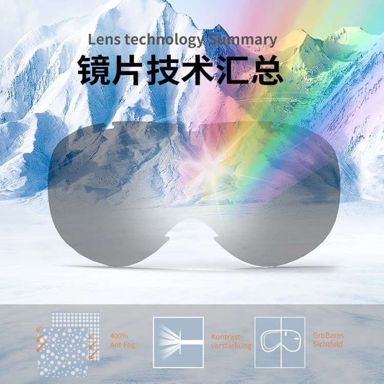 跨境滑雪镜双层防雾滑雪眼镜近视专业装备高清透气防风护目滑雪镜