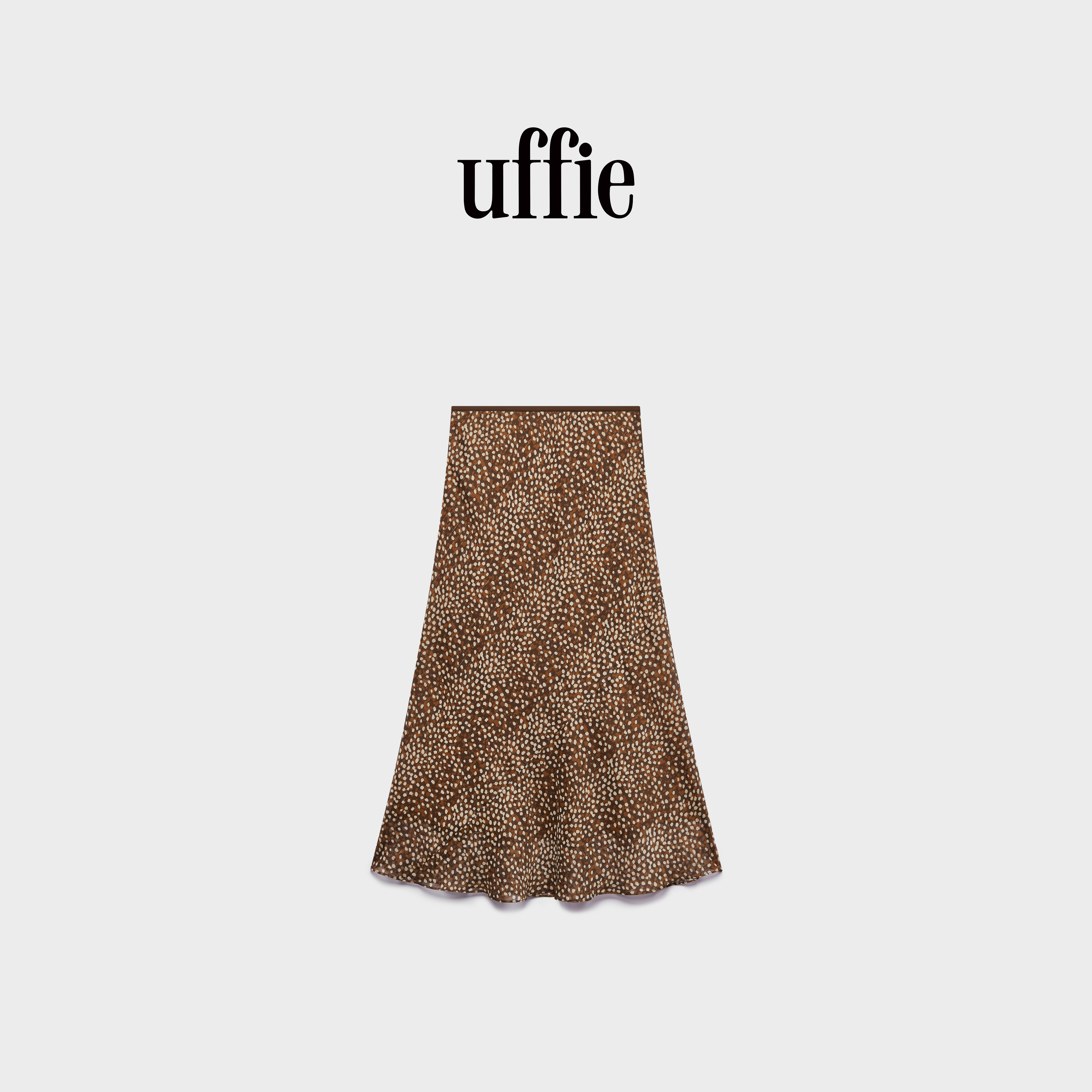 uffie于绘 小鹿波纹 棕调半身裙