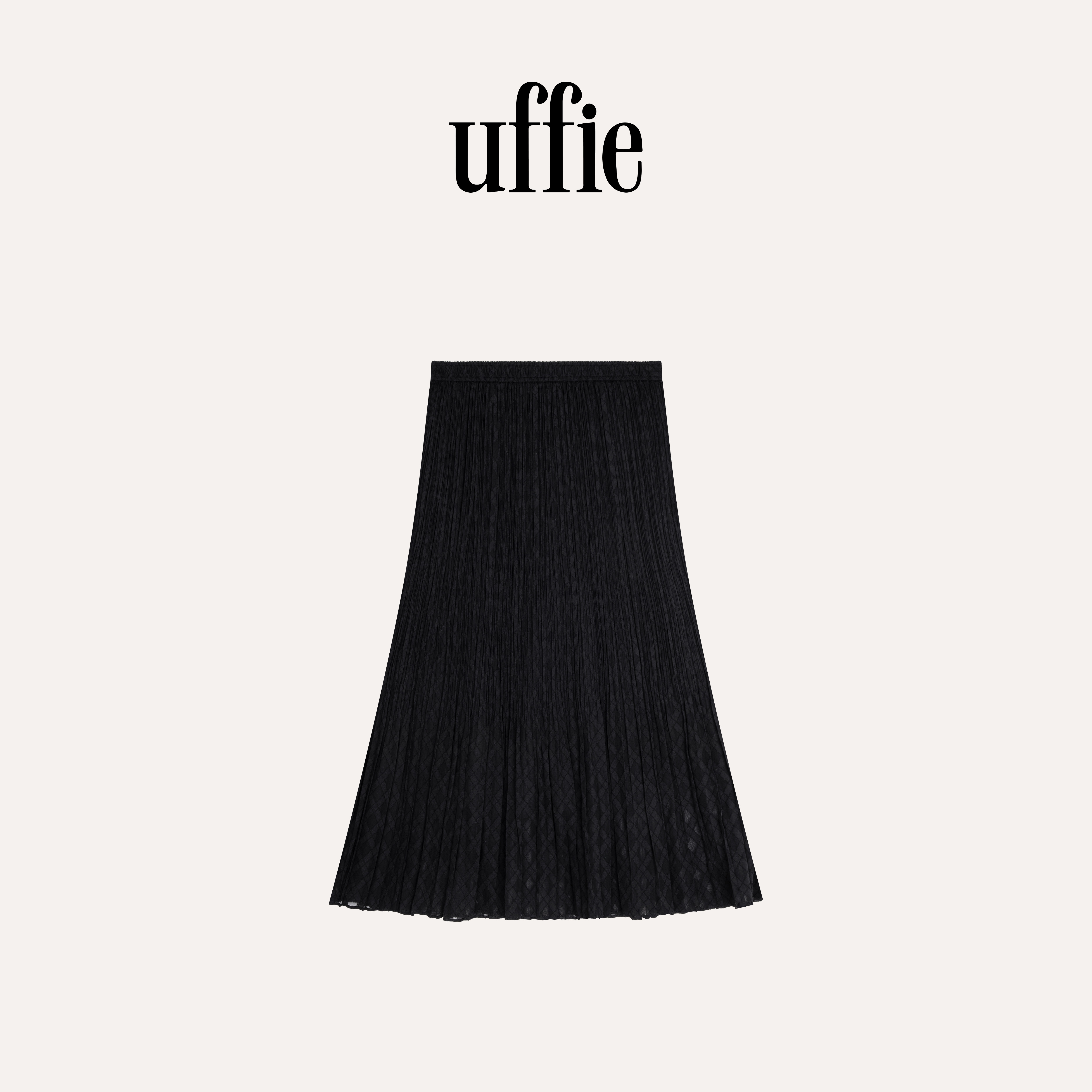 UFFIE于绘 格纹物语 菱格褶裥半裙