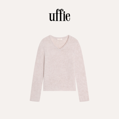 UFFIE于绘 软绒 卷边针织上衣