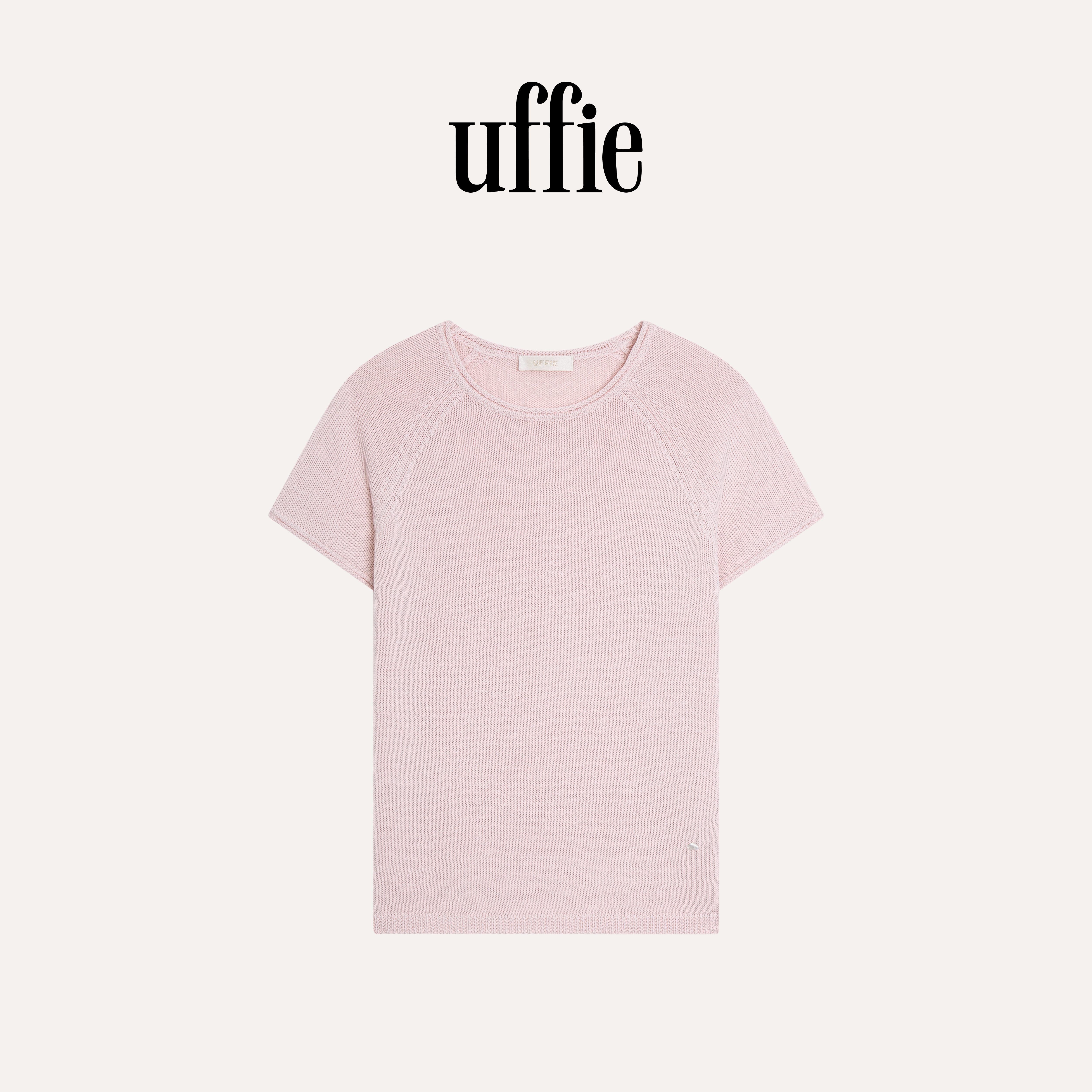 UFFIE于绘 棉花糖 小卷边针织短袖