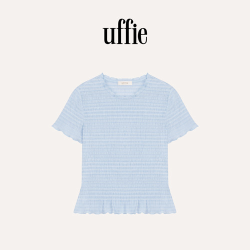 uffie于绘团子云朵花边T恤