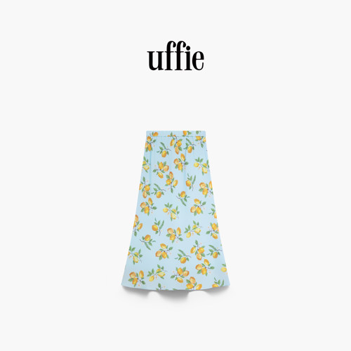 uffie于绘 海盐柠语 亚麻印花半裙