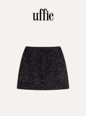 UFFIE 于绘 小方 雪花毛呢迷你裙