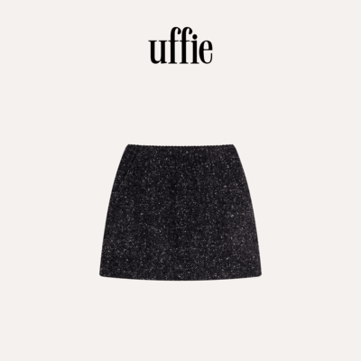 UFFIE于绘 小方 雪花毛呢迷你裙